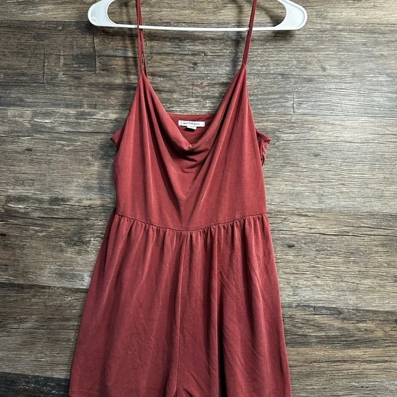 American Eagle Outfitters Red Spaghetti Strap Romper Jumpsuit - Picture 1 of 7